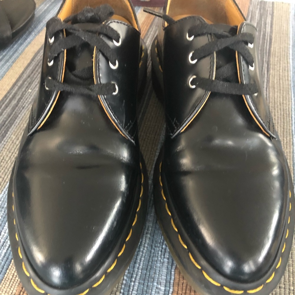 Dr Martens lace up loafer black leather Sz 7